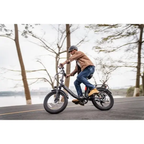 5TH WHEEL TIDE 2 Folding Utility Electric Bike - 1000W Peak, 20 mph, 45 Mile Range (PAS), 330 lbs Capacity, 20" Fat Tires, with Head + Tail Lights image {8}