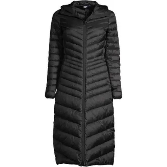 Lands' End Women's Plus Size Wanderweight Ultralight Packable Maxi Down Coat image {3}