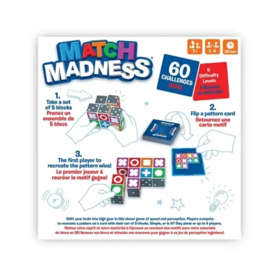 FoxMind Match Madness Game: Educational Pattern-Based Board, Includes Cards & Blocks, 1-4 Players image {2}
