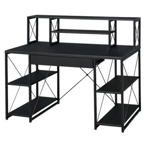 NicBex All Purpose Computer Desk Gaming Table with Wheels&X-Shaped Frame Support,Modern Home Office with Storage,Home Workstation image {2}