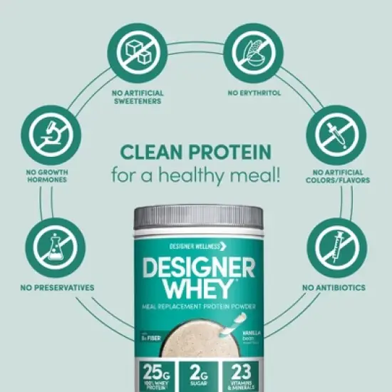 Designer Whey Meal Replacement, Vanilla 1.72lb image {6}