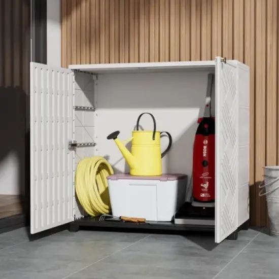 Yardgrace Weather Resistant 75Gal Storage Cabinet with Adjustable Shelves image {9}