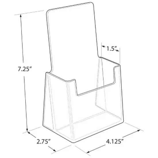 Azar Displays Trifold Brochure Holder. Inside Dimension: 4.125"W image {2}
