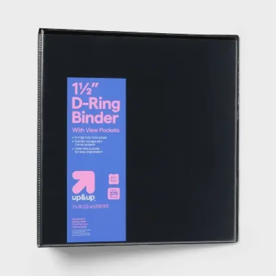 1.5" 3 Ring Binder Clear View - up&up&trade; image {4}