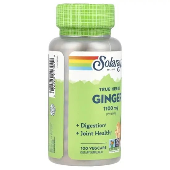Solaray True Herbs, Ginger, 100 VegCaps (550 mg per Capsule) image {3}