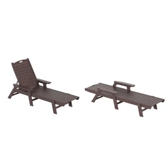 WestinTrends Adirondack Outdoor Chaise Lounge for Patio Garden Poolside (Set of 2) image {8}
