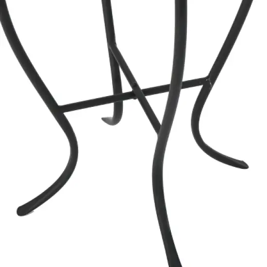 Kumasinova 21.4" Mosaic-Style Outdoor Side Table,Modern Patio End Table for Poolside,Garden&Porch,Accent Table for Indoor&Outdoor Use,Black image {3}