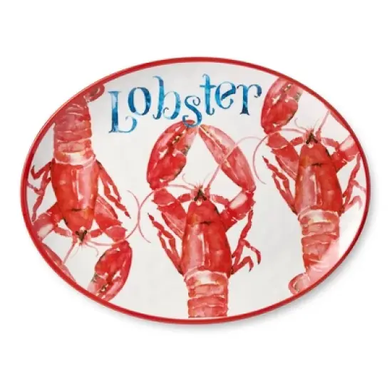 Certified International 2pc Beach House Lobster Melamine  Platter Set image {2}