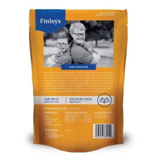 Finley's All Natural Peanut Butter & Banana Flavor Dog Treat Crunchy Biscuits image {1}