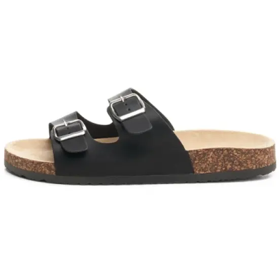 Alpine Swiss Mens Double Strap Casual Slides Flat Sandals image {1}