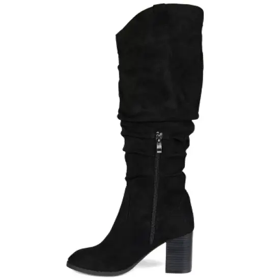 Journee Collection Womens Aneil Stacked Heel Knee High Boots image {1}