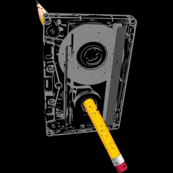 Women's Design By Humans Old School Pencil Rewind By clingcling Racerback Tank Top image {1}