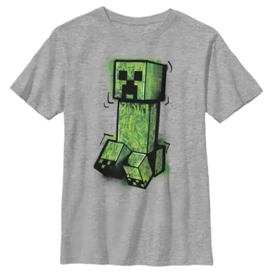 Boy's Minecraft Graffiti Creeper T-Shirt image {4}