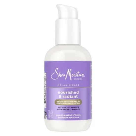 SheaMoisture Melanin Care Broad Spectrum SPF 30 Sunscreen Face Lotion, Nourished & Radiant with Pro-Ceramides & Elderberry Complex - 3 fl oz image {8}