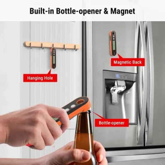 ThermoPro TP610W Waterproof Dual Probe Meat Thermometer with Alarm Programmable and Rechargeable Instant Read Food Thermometer W/ Rotating LCD Screen image {2}