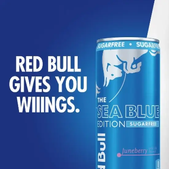 Red Bull Sugarfree Sea Blue Edition Energy Drink - 12 fl oz Can image {3}