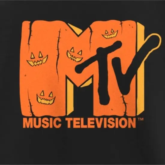 Girl's MTV Jack-o'-lantern Logo T-Shirt image {1}