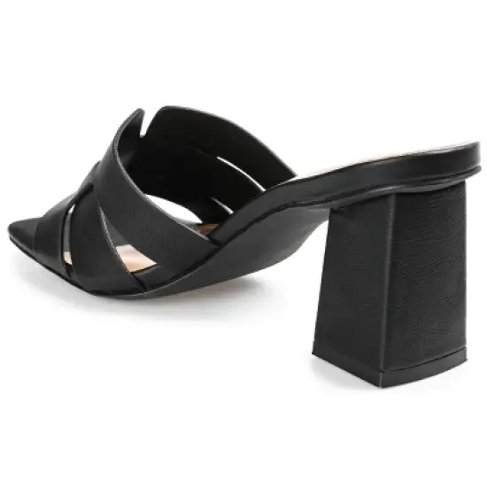 Journee Collection Womens Renatta Tru Comfort Foam Open Square Toe Block Heel Sandals image {6}
