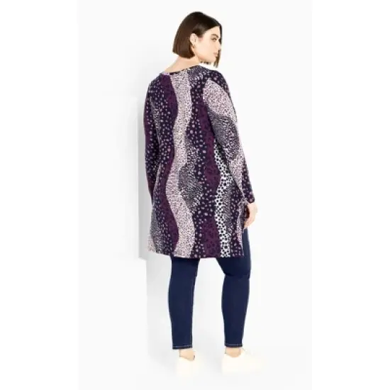 Women's Plus Size Eva Hacci Tunic - plum | ZIM & ZOE image {2}