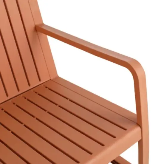 All-Weather Outdoor 3-Seat Patio Chat Sofa, Modern Compact Lounge Seating for Garden, Balcony, or Small Space-The Pop Home image {6}