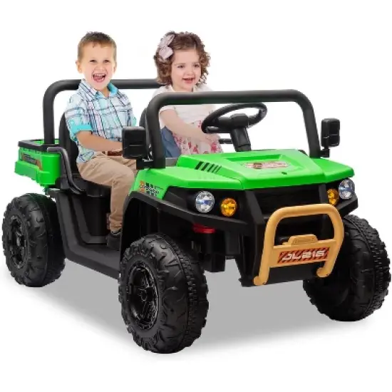 24v Ride On Dump Truck, 2 Seater Electric Ride On Car Toy with Shovel, Bluetooth, Remote Control, Music, LED Lights for Boys & Girls image {10}