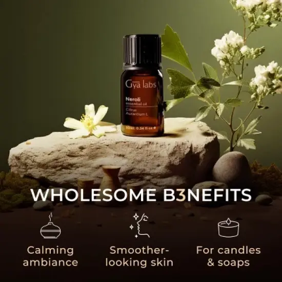 Gya Labs Neroli Essential Oil - Freshly Floral Scent- 0.34 Fl Oz - image {4}