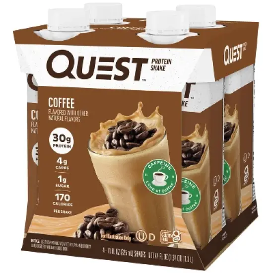 Quest Nutrition Ready To Drink Protein Shake - Coffee - 4ct image {1}