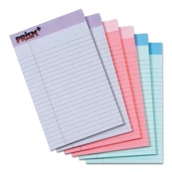 TOPS Prism Plus Colored Legal Pads 5 x 8 Pastels 50 Sheets 6 Pads/Pack 63016 image {7}