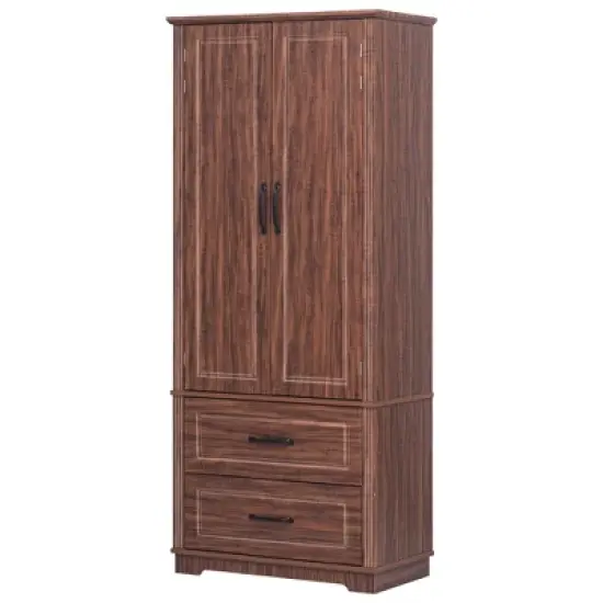 71" Tall Kitchen Pantry Cabinet, Freestanding Cupboard Storage Cabinet with 2 Drawers, Kitchen Hutch Cabinet for Living Room Hallway Bathroom image {7}