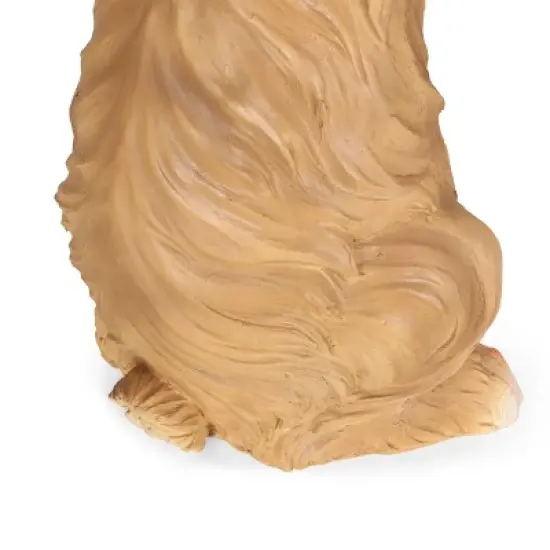 23.75" Concrete Corneu Outdoor Rabbit Garden Statue - White and Brown - Christopher Knight Home image {7}