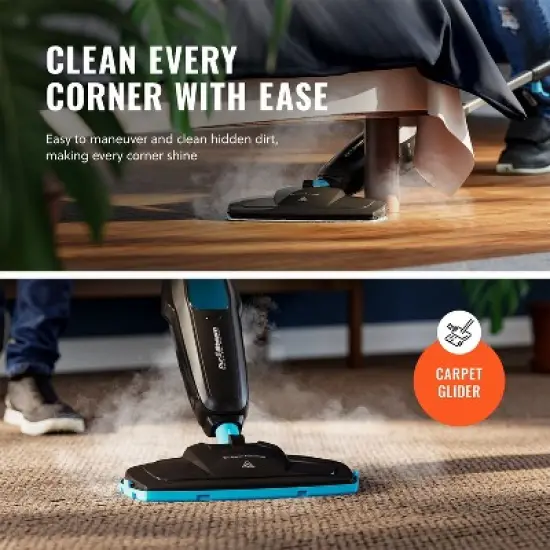 PurSteam Professional Steam Mop | Multi-Surface Cleaner for Hardwood, Tile, Laminate & Carpet | Fast Heating, Lightweight & Chemical-Free Cleaning image {3}