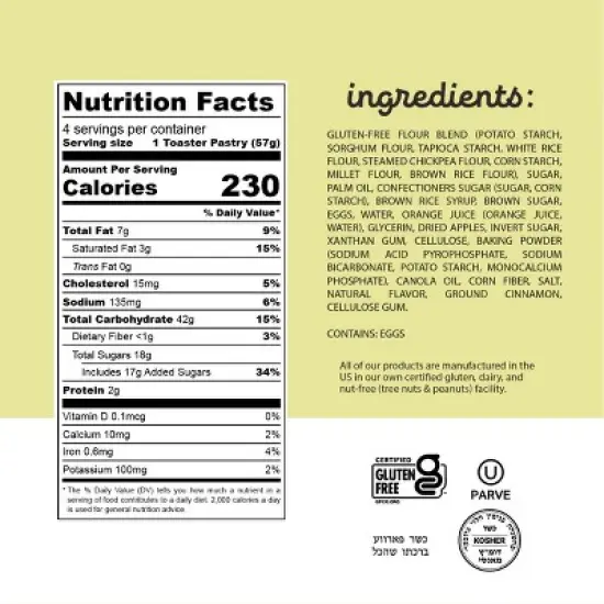 Katz Gluten Free Toaster Pastries - Apple Crisp - 6 Pack image {3}