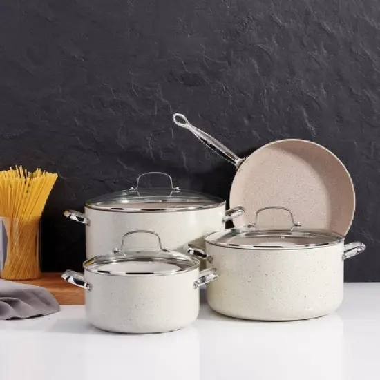 Korkmaz Granita Aluminum Nonstick 12 Inch Frying Pan in Tan image {5}