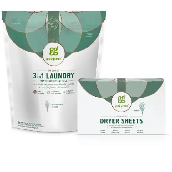 Grab Green Classic Laundry Pods and Dryer Sheets Kit image {3}