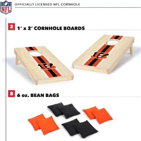 NFL Cincinnati Bengals 1'x2' Wood Cornhole Set image {1}