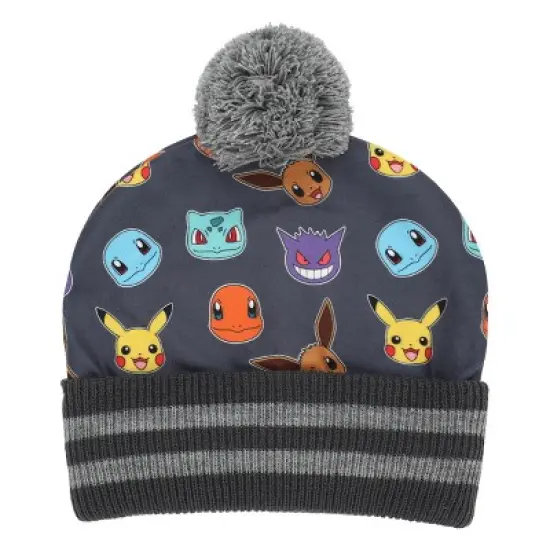 Pokemon Character Collage Youth Cuffed Beanie and Gloves Set image {1}