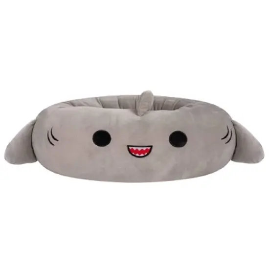 Squishmallows Gordon The Shark Cat and Dog Bolster Bed - Steel Gray image {1}