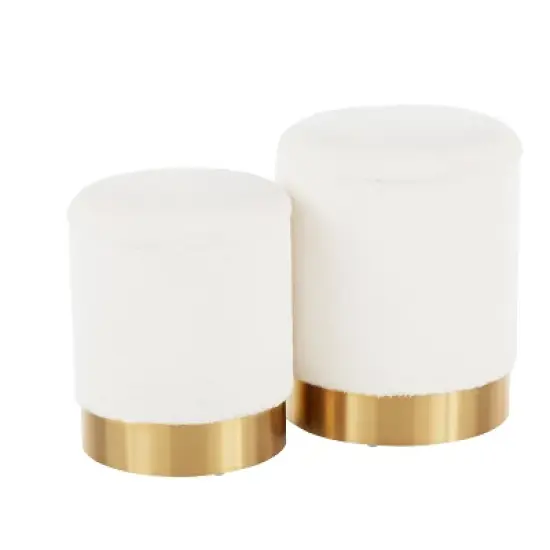 Set of 2 Marla Contemporary Glam Nesting Ottomans - LumiSource image {10}