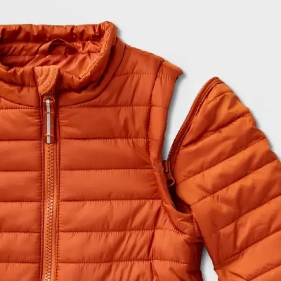 Toddler Adaptive Puffer Jacket - Cat & Jack&trade; Orange image {2}