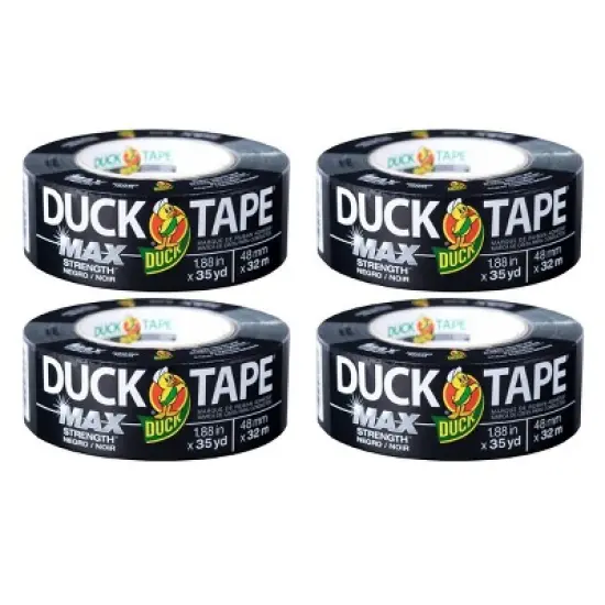 Duck Max Strength Duct Tape, Black, 1.88 Inch x 35 Yards Each image {8}