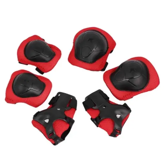 Unique Bargains Bicycle Roller Blading Wrist Elbow Knee Support Protector Guards Pads Brace 6 in 1 Set image {8}