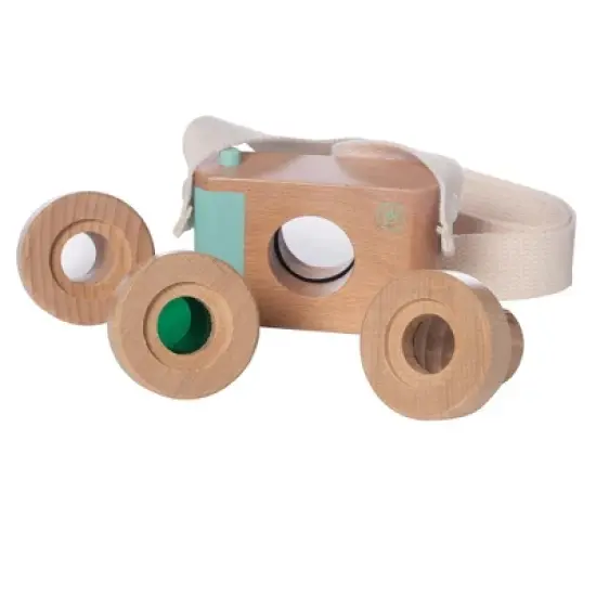 Manhattan Toy Natural Historian Wooden Camera Pretend Time Play with Clear, Green and Kaleidoscope Lenses image {3}