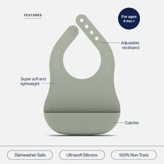 Lalo 4pc Silicone Starting Solids Set - Sage image {4}