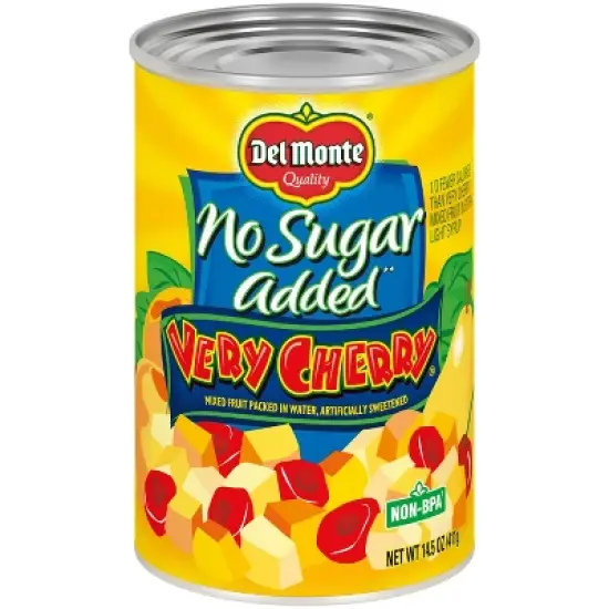 Del Monte No Sugar Added Very Cherry Mixed Fruit - 14.5oz image {4}