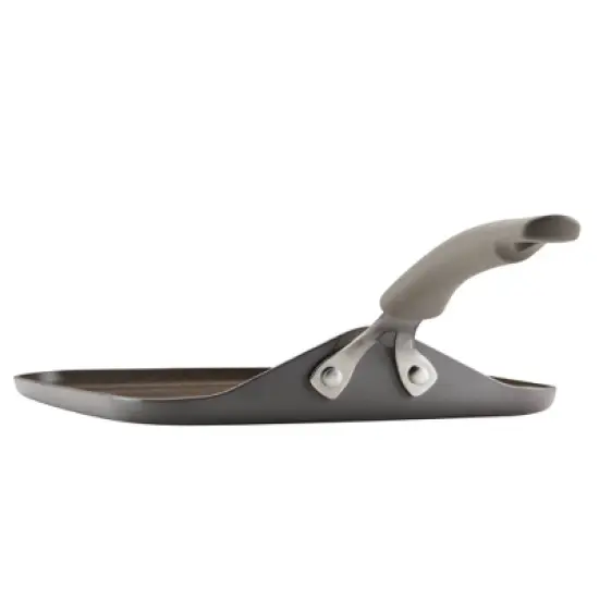 Rachael Ray Cook + Create Aluminum Nonstick Square Stovetop Griddle Pan 11" Gray image {7}