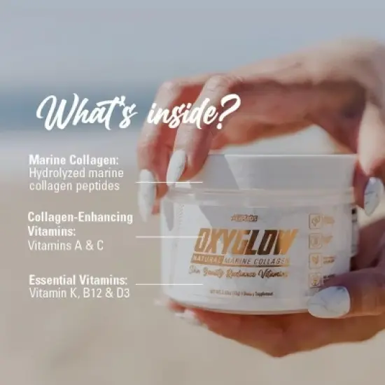 EHPlabs OxyGlow Unflavored Marine Collagen Powder &ndash; Supports Skin Elasticity, Hair Strength & Nail Growth &ndash; 30 Servings image {2}