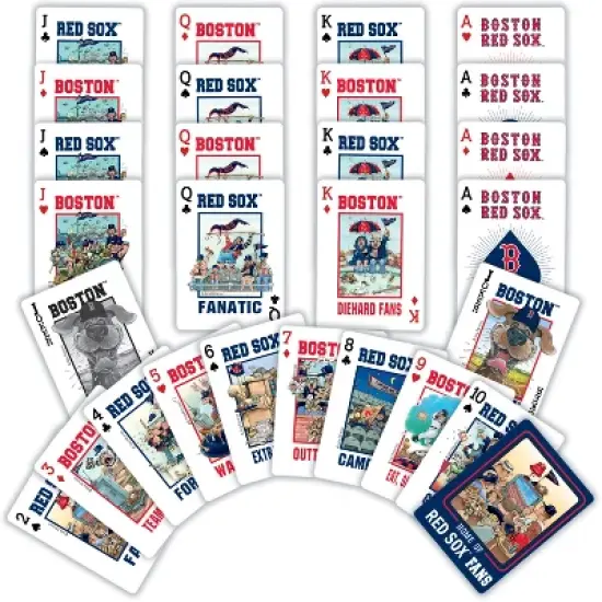 MasterPieces Officially Licensed MLB Boston Red Sox Fan Deck Playing Cards - 54 Card Deck image {2}
