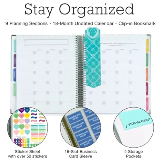 Global Printed Products Wedding Calendar Book Teal Color image {2}