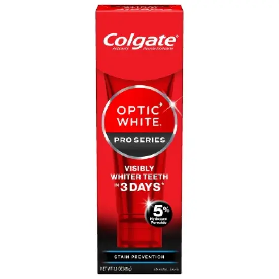 Colgate Optic White Pro Series Stain Prevention Hydrogen Peroxide Toothpaste - 3oz image {14}