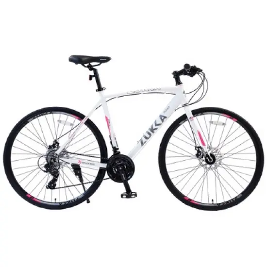 Gulches 700C Hybrid Bicycle with Disc Brakes - White image {9}